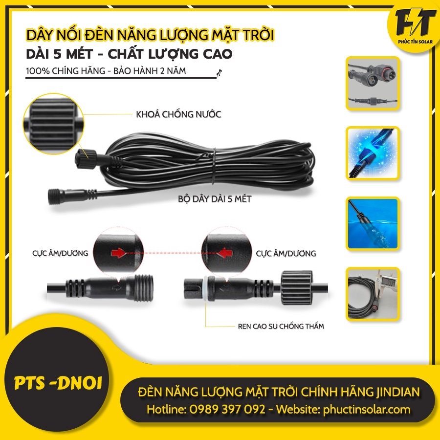 Dây nối đèn năng lượng mặt trời Jindian
